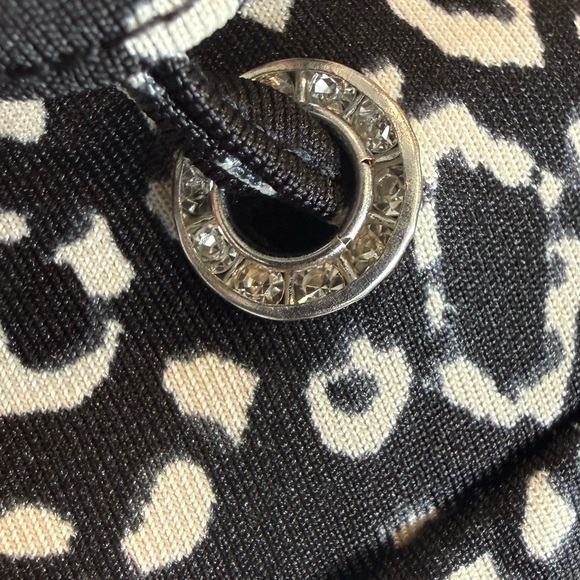 Love Scarlett L Paper Bag Black and White Leopard Print Pants - Picture 5 of 12